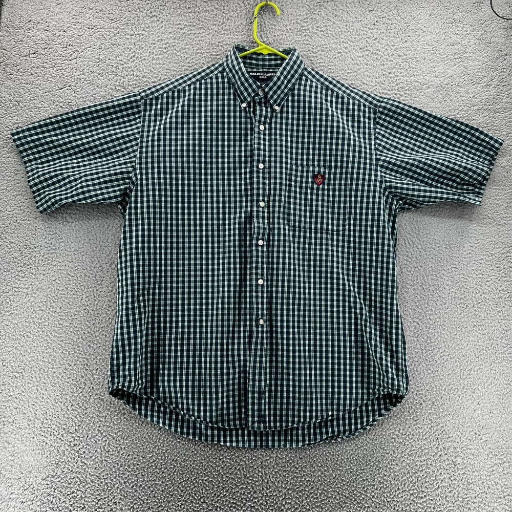 Ralph Lauren Golf Short-sleeve Button-down Shirt Men XL Tilden‎ Gingham Check